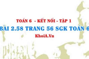 Bài 2.58 trang 56 SGK Toán 6 tập 1 Kết nối tri thức